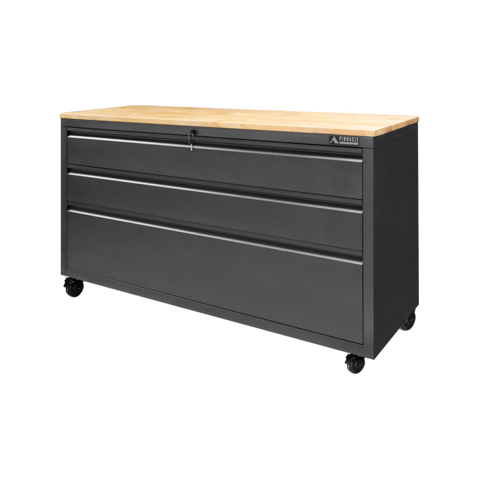 Pinnacle 910 x 1600 x 540mm 3 Drawer XL Timber Top Storage Unit